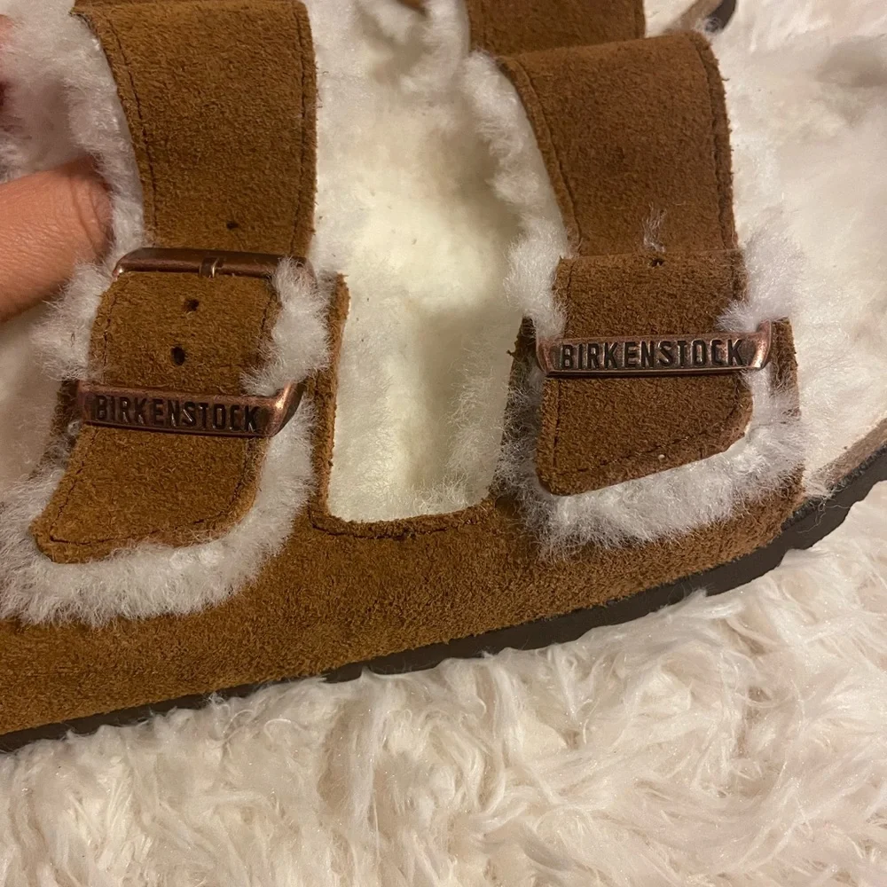 Birkenstock Arizona Genuine Shearling Lined Slide